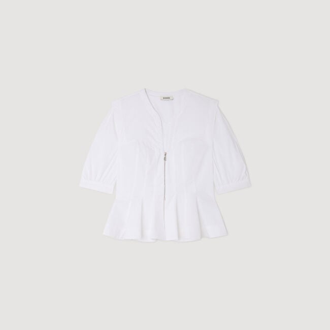 Zipped peplum shirt
