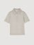 Knitted polo shirt with zip collar