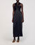 Slit satin-effect maxi dress