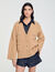 Long wool cardigan