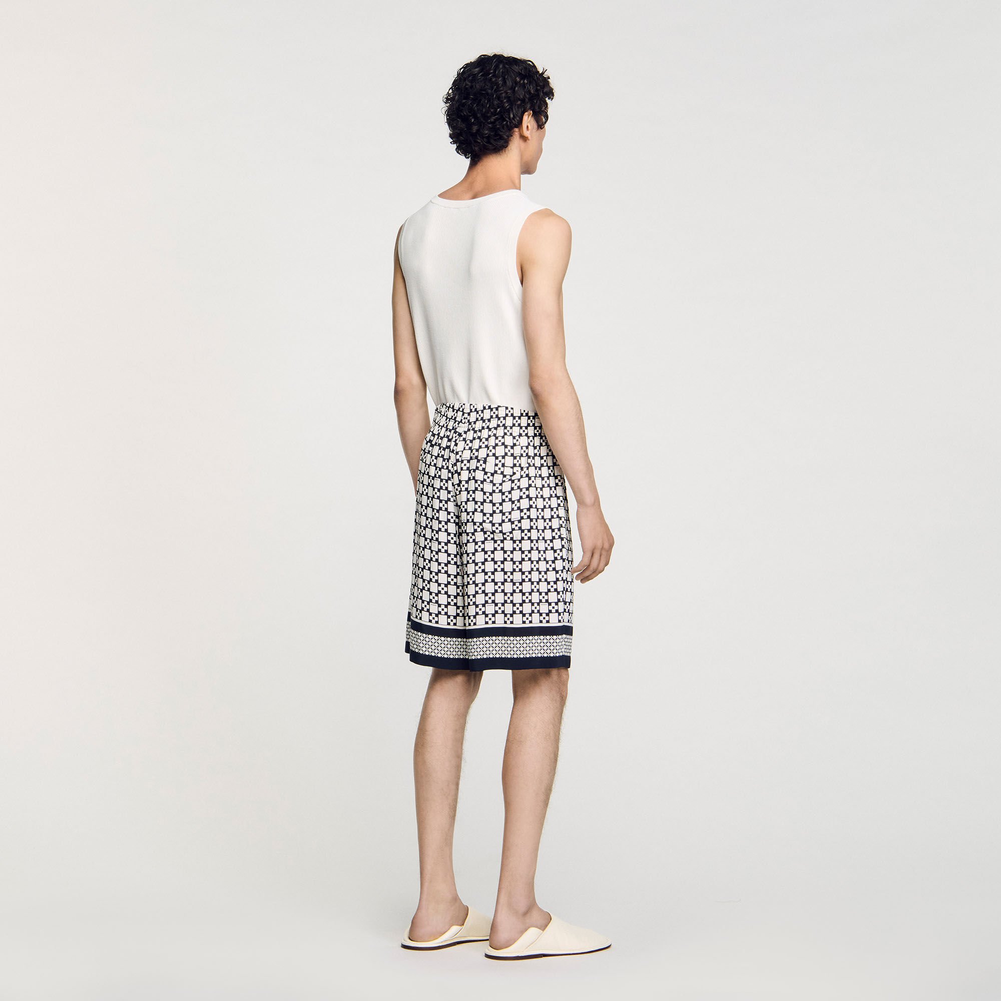Square Cross flowy bermuda shorts