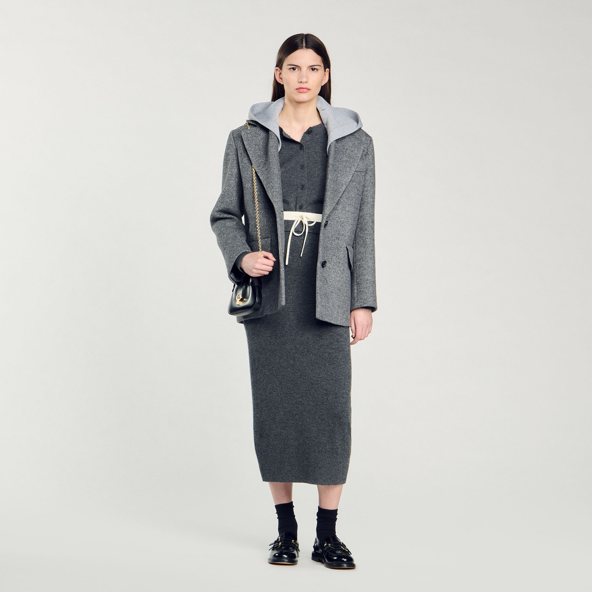 Long double waistband skirt