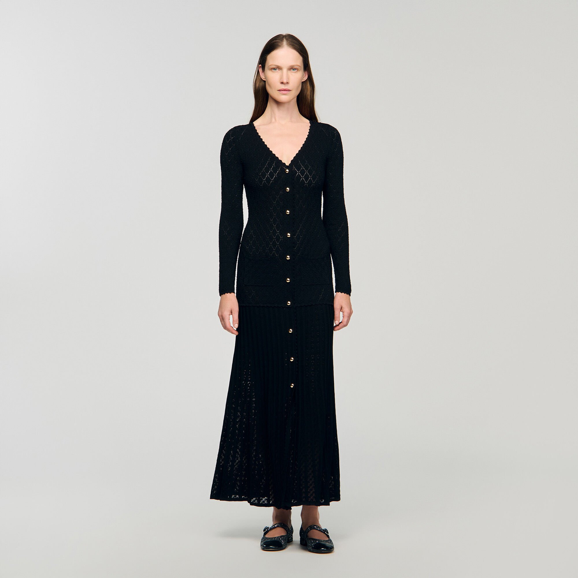 Fancy knit midi dress