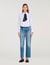 Cropped shirt with removable tie