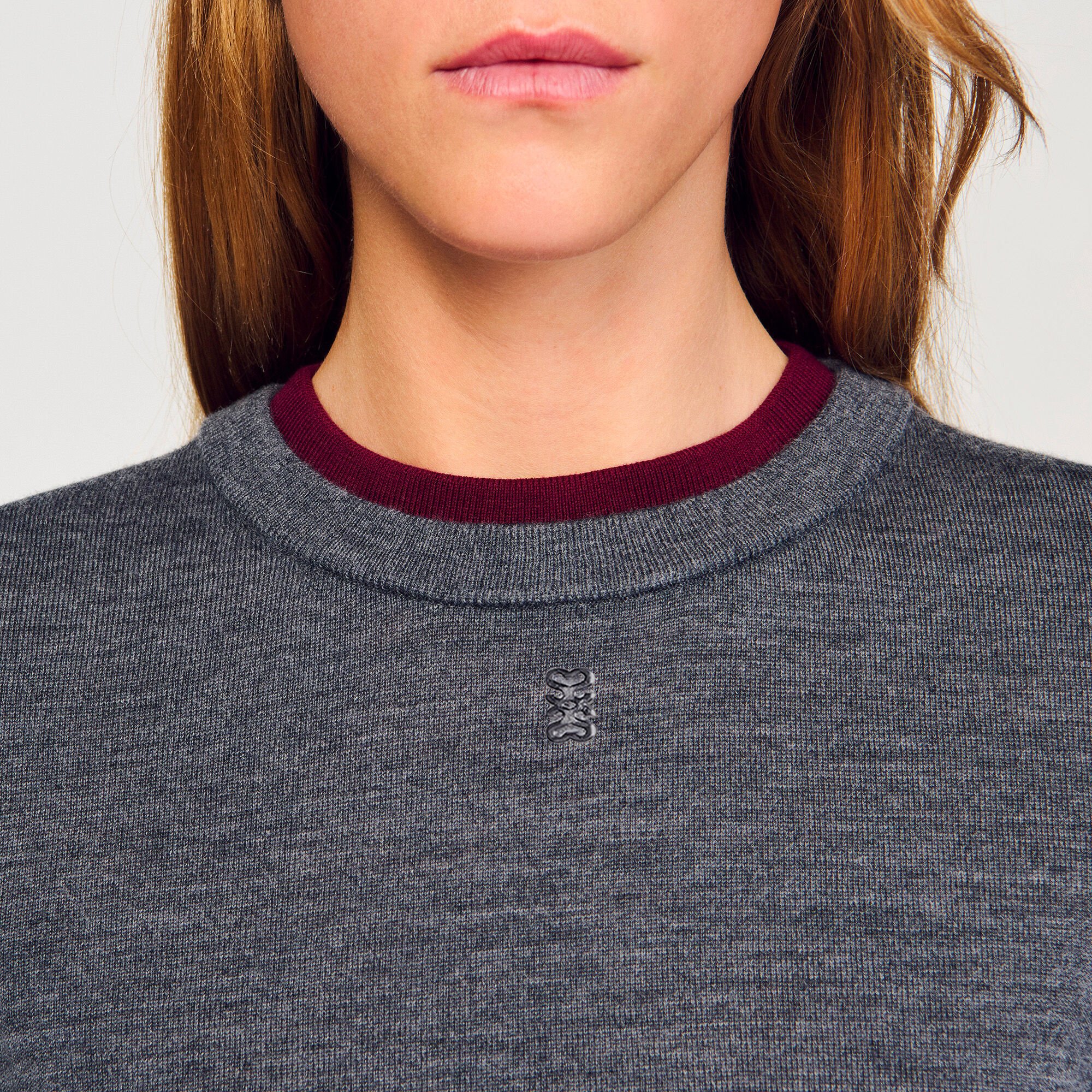 Two-tone cropped sweater