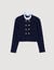 Cardigan with removable ruffled collar