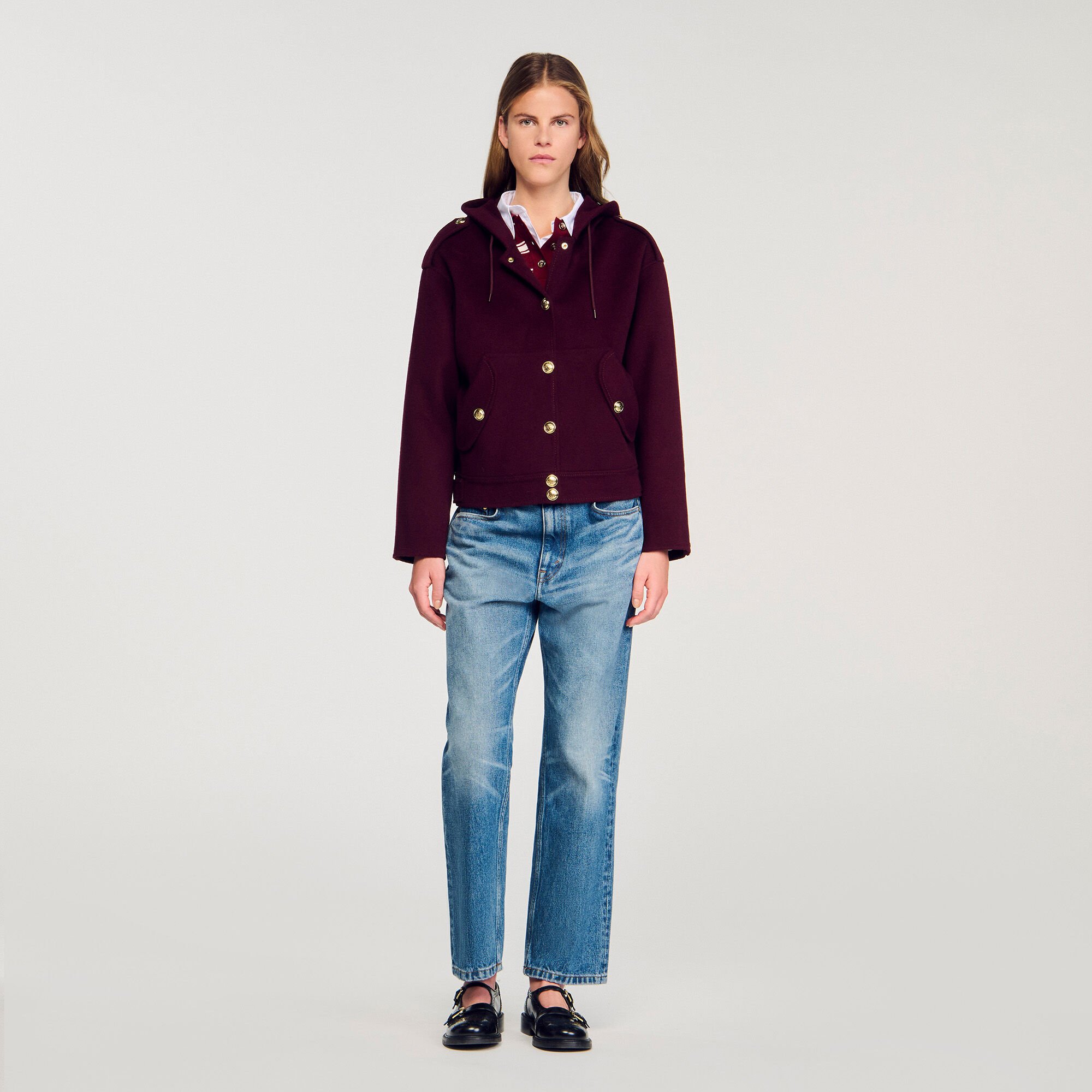 Double-faced wool coat