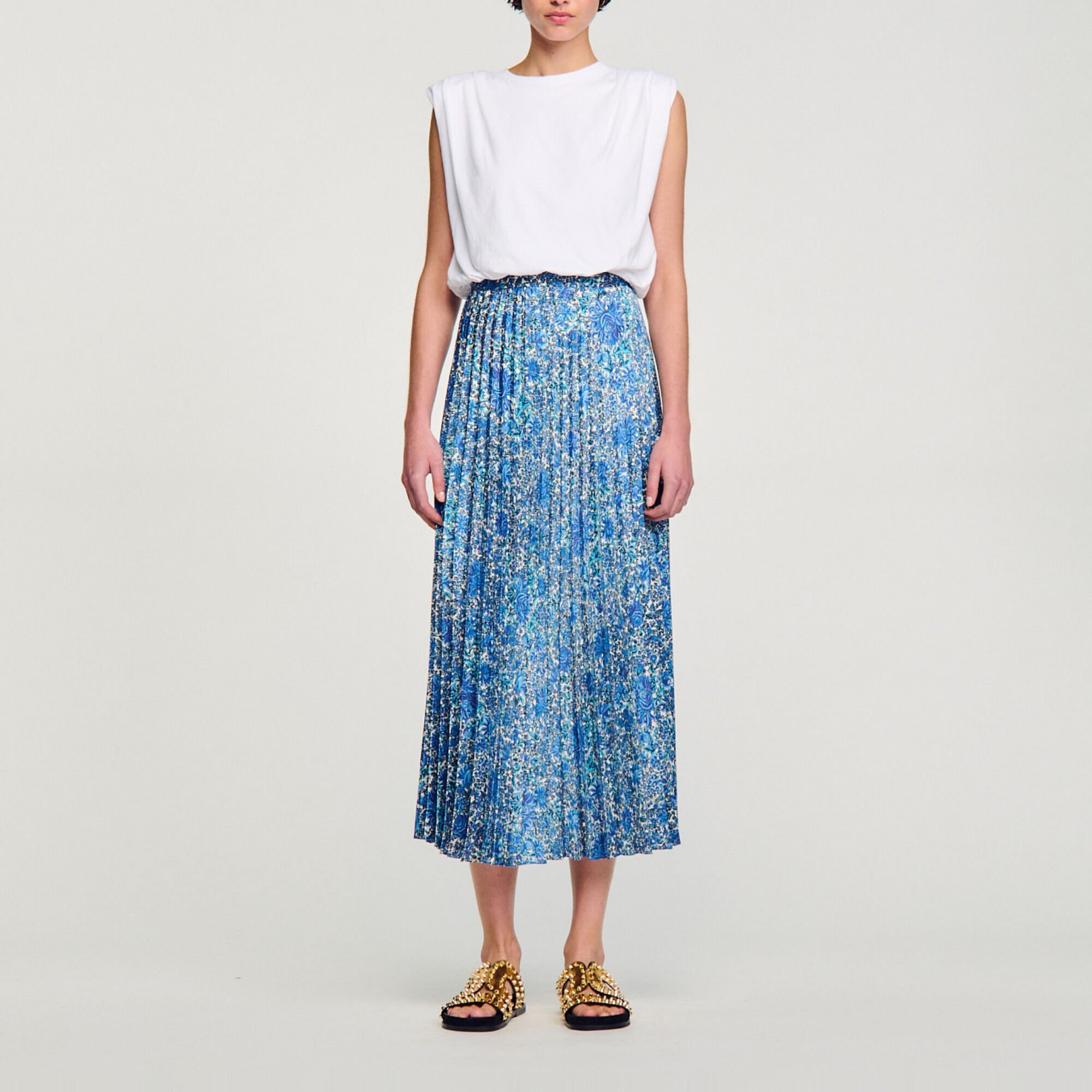 Floaty floral maxi skirt