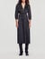 Long printed dress with pleats