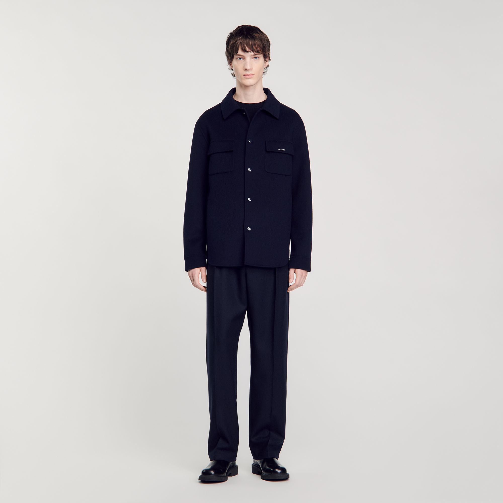 Square Cross overshirt for Men | Sandro Paris
