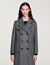 Long checked coat