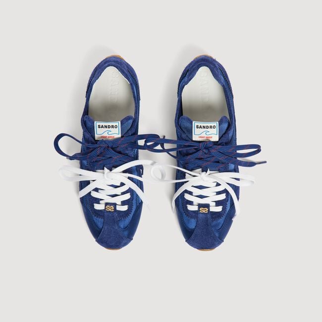Light Wave mixed material sneakers - Women | Sandro