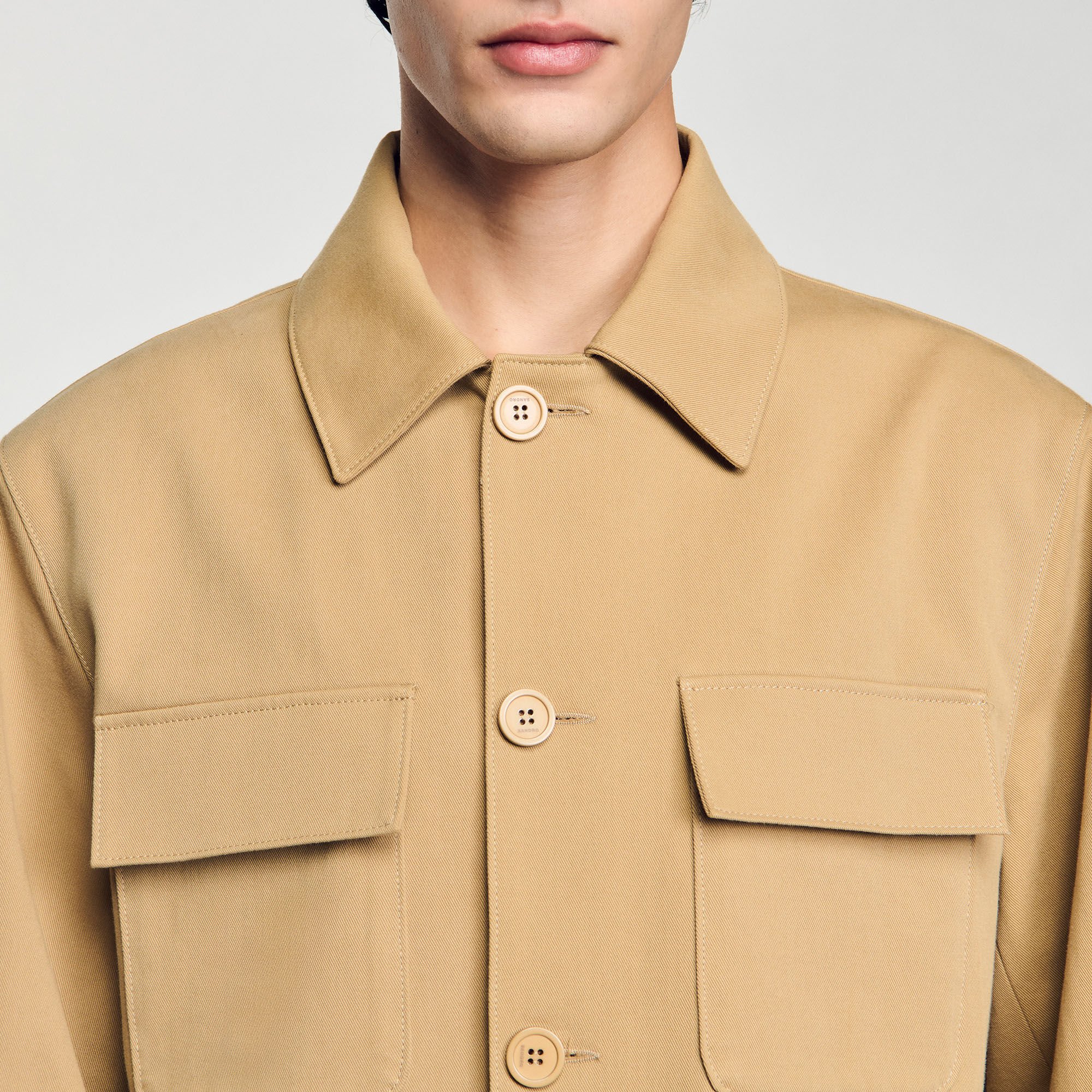 Oversized shirt with pockets