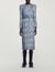 Long draped silk dress 