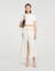 Cropped pointelle knit cardigan