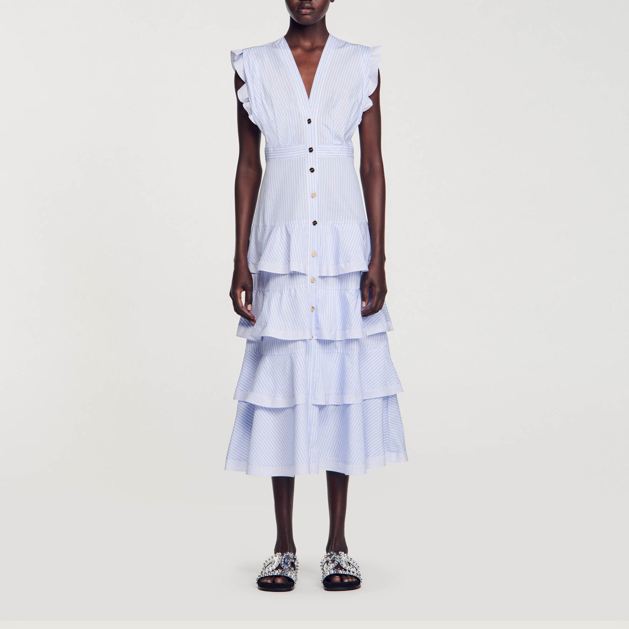 Ruffled maxi dress