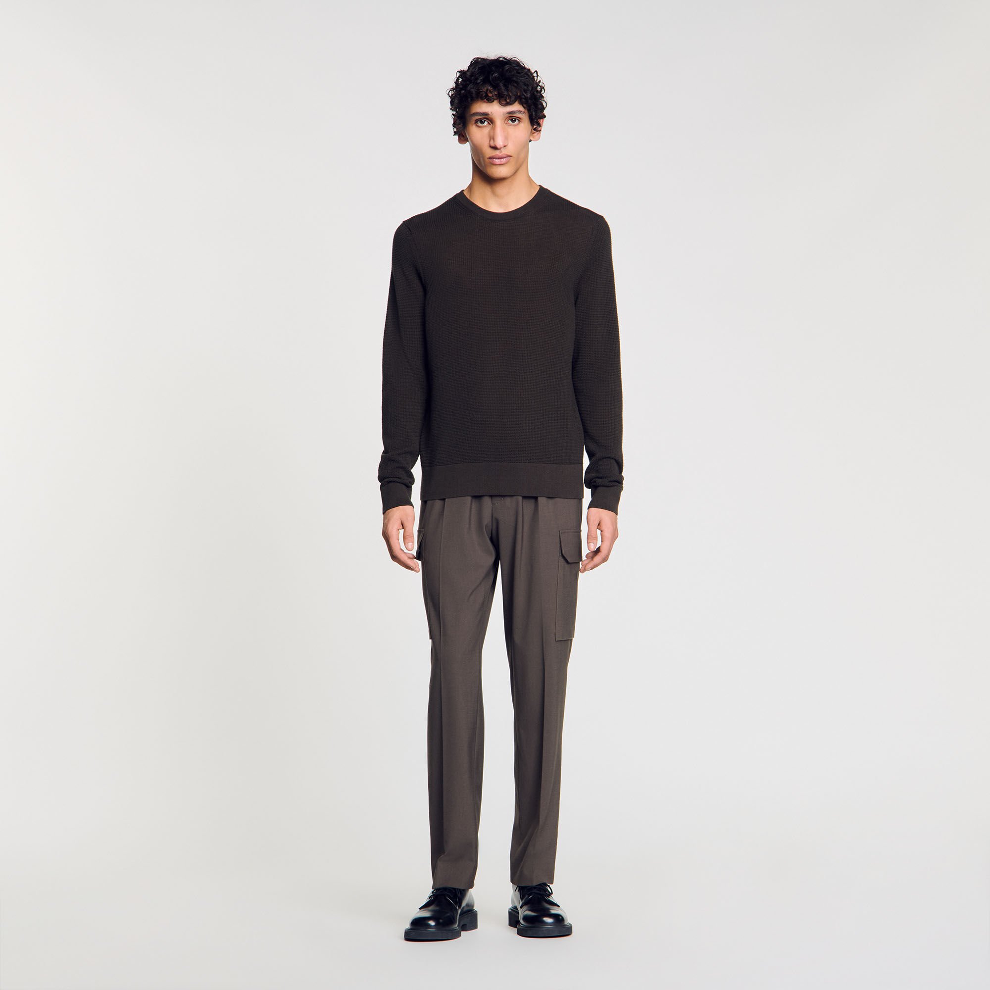 Textured knit sweater