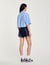 Short-sleeved rhinestone shirt