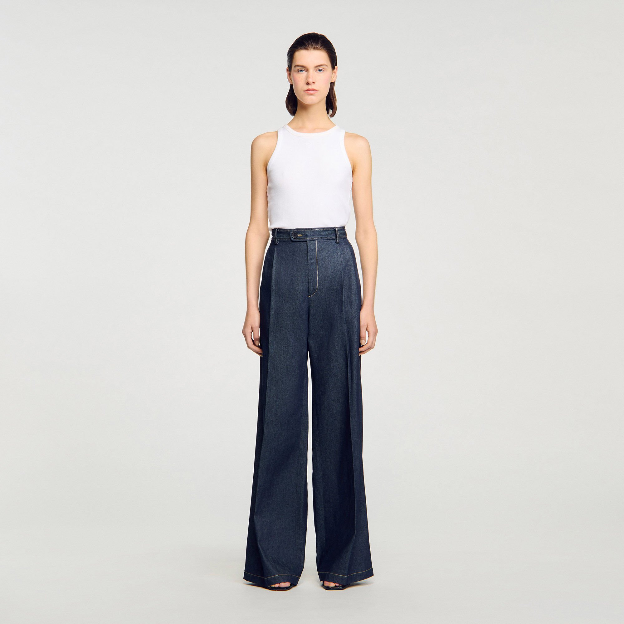Denim suit trousers