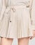 Rhinestone striped pleated skirt