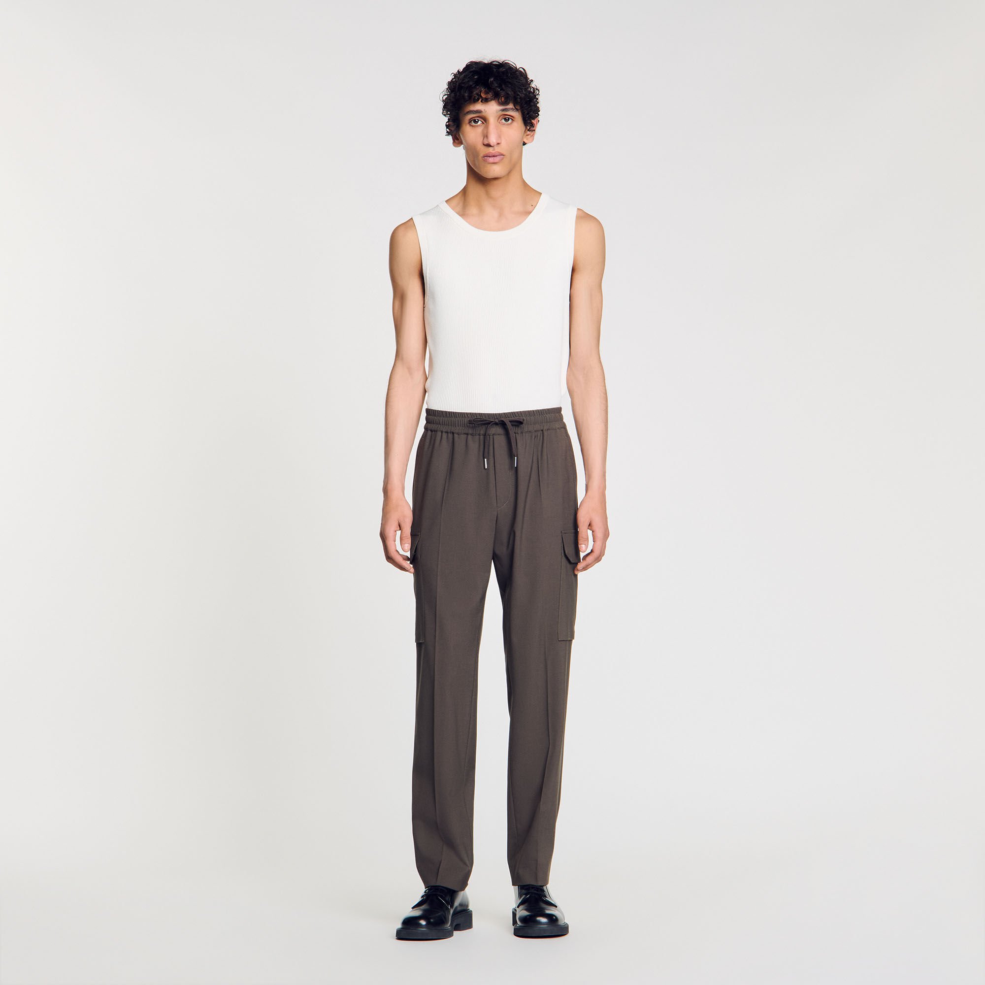 Elasticated cargo trousers