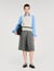 Sleeveless cropped cable knit sweater
