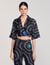 Spiral-motif silk shirt