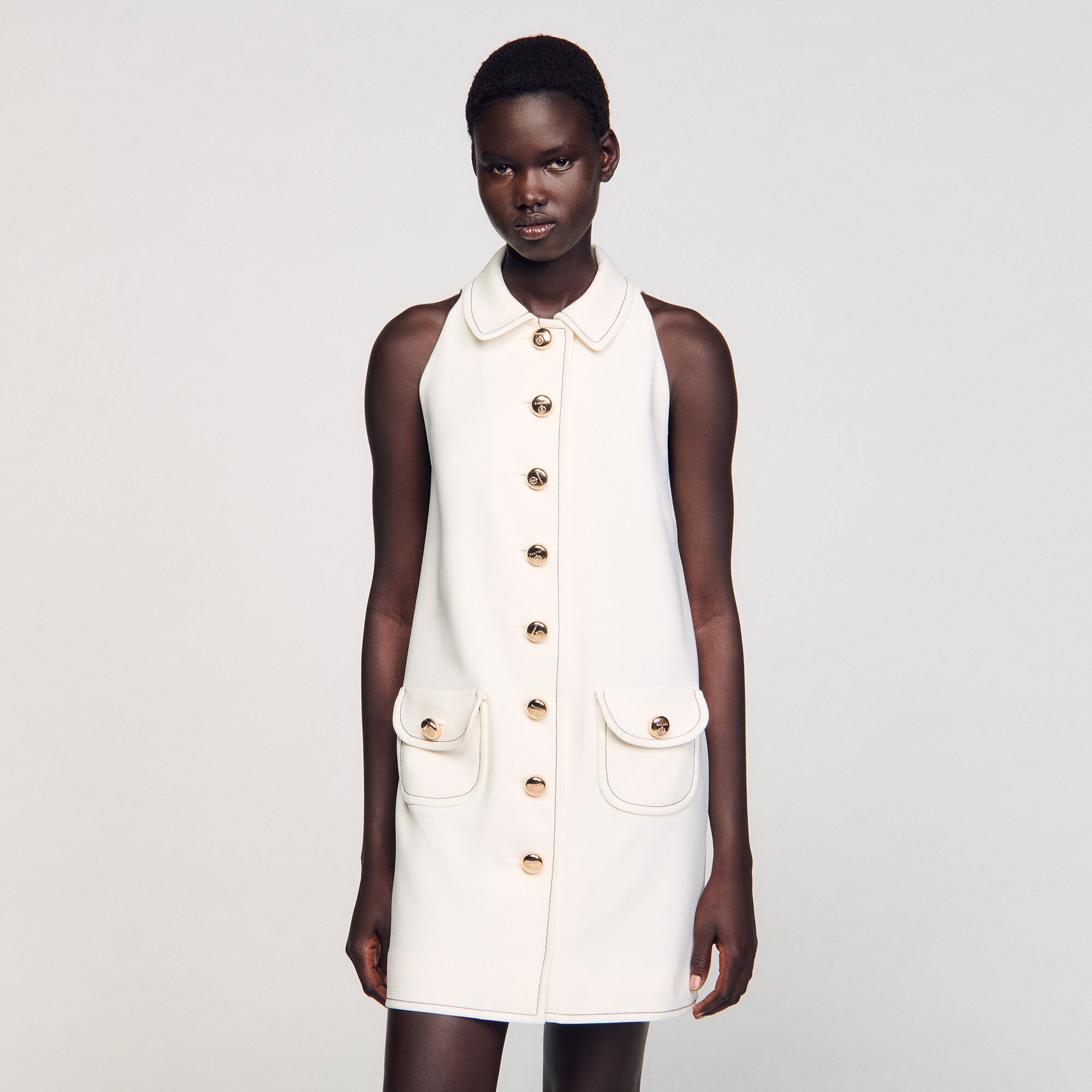 Peter Pan collar mini dress
