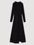 Long, gathered knit dress