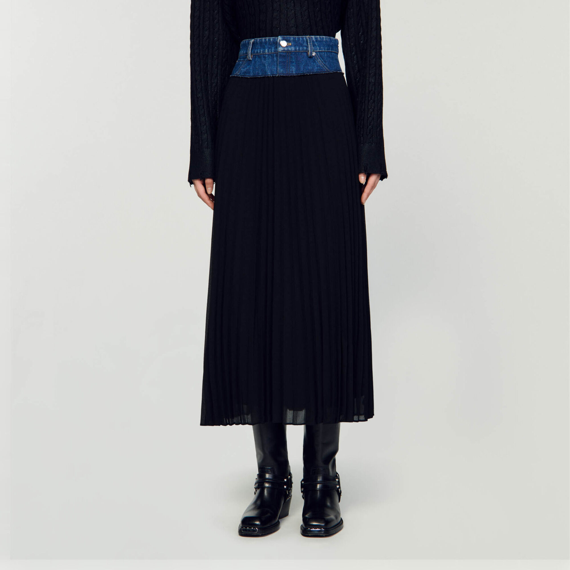 【BLR】Denim Wide Long Skirt BLACK MUSINSA | BLR Denim Wide Long Skirt