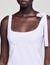 Dual-material mini dress