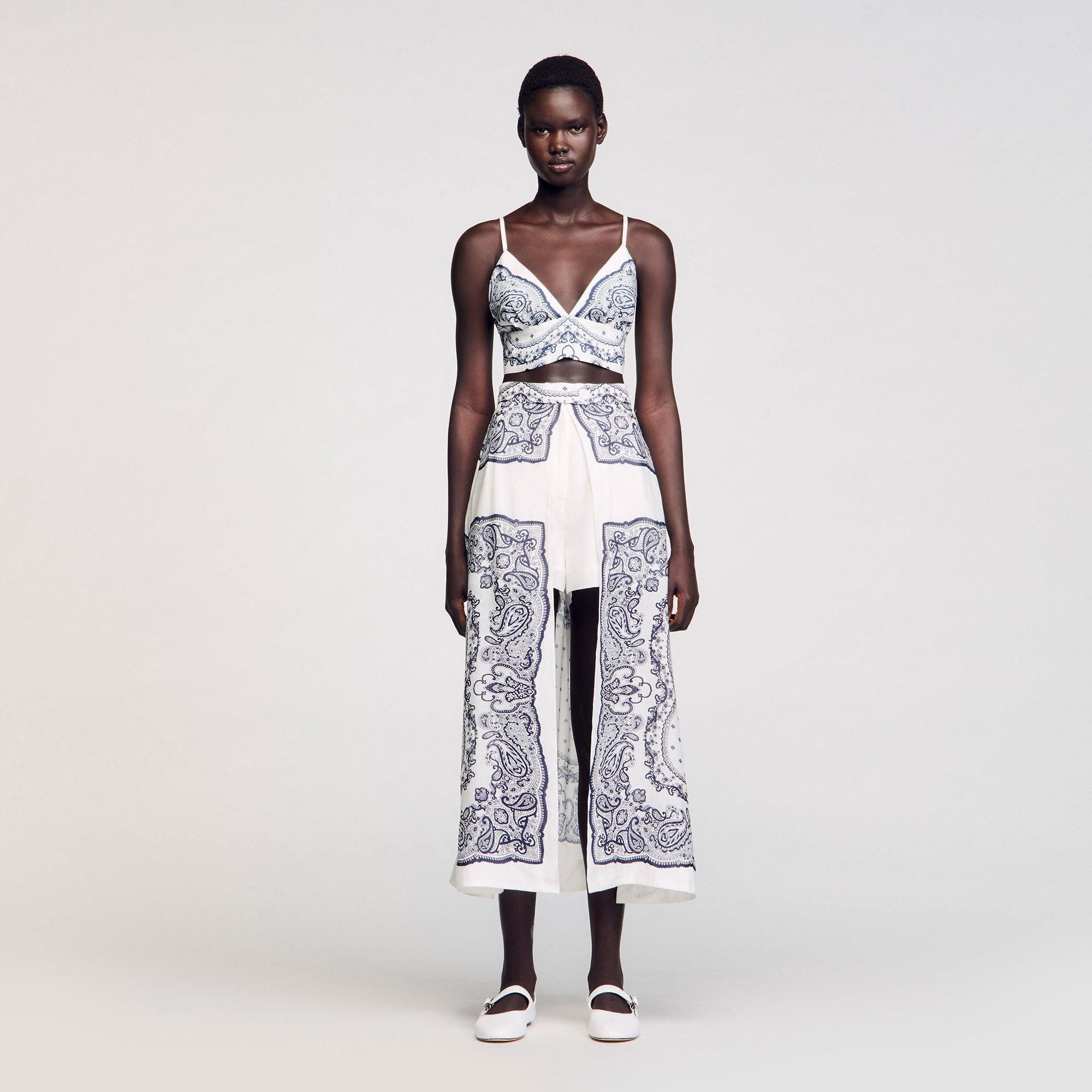 Bandana-motif skirt shorts
