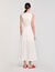 Crinkled maxi dress with bow