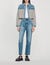 Cropped denim coatigan