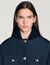 Puffer jacket with teddy collar