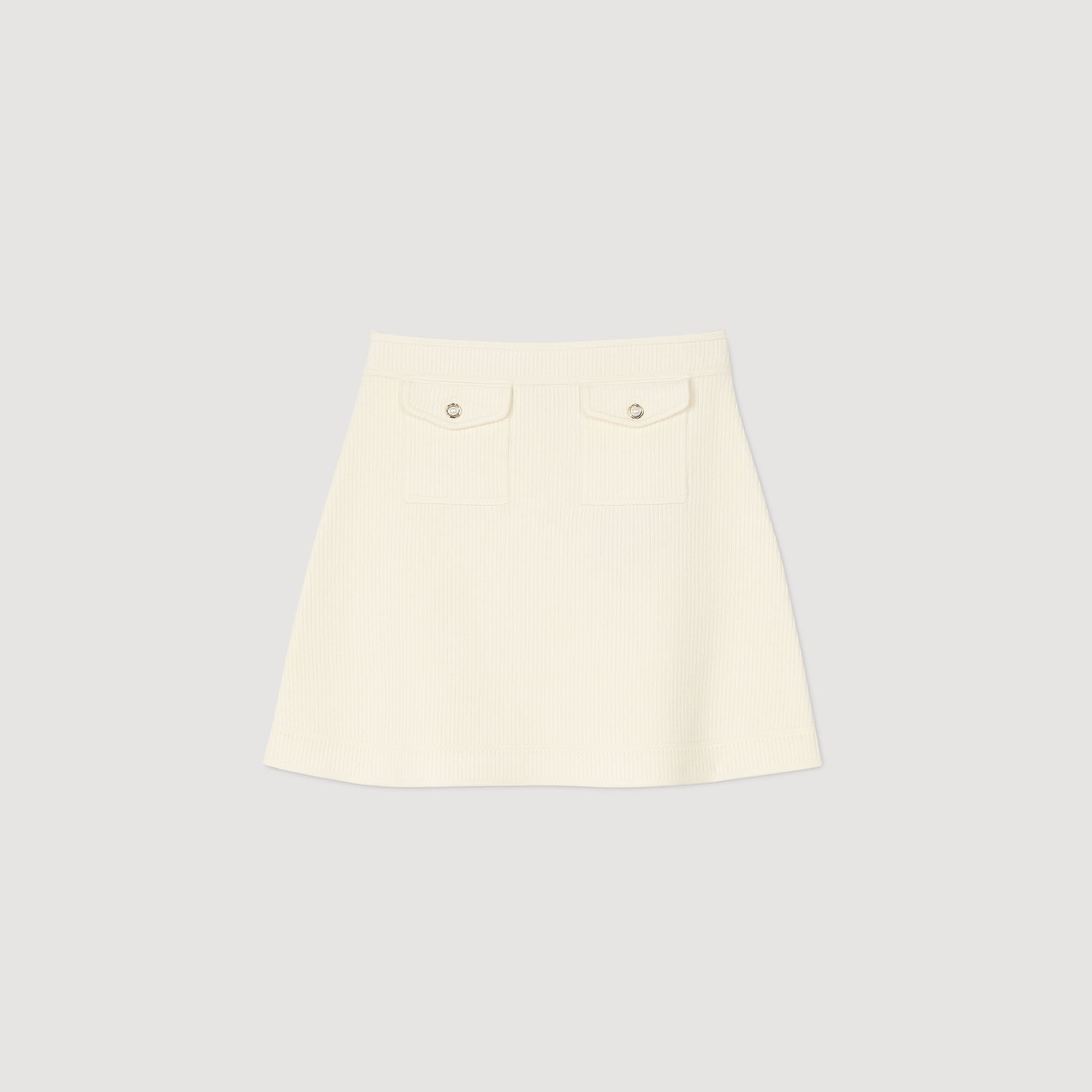 Mini rib-knit skirt