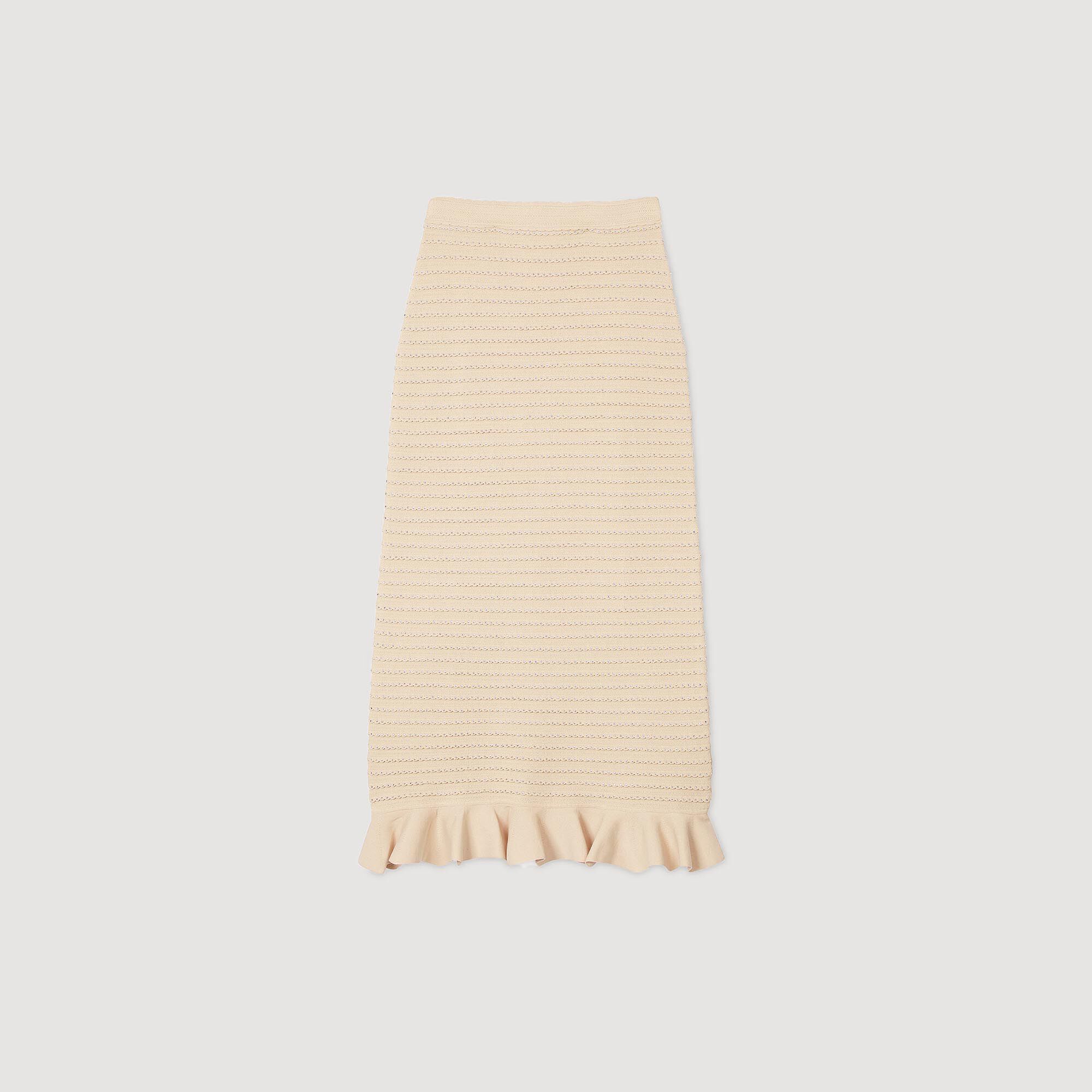 商品画像：Ziah Sheer Knit Skirt in Black | FWRD 3