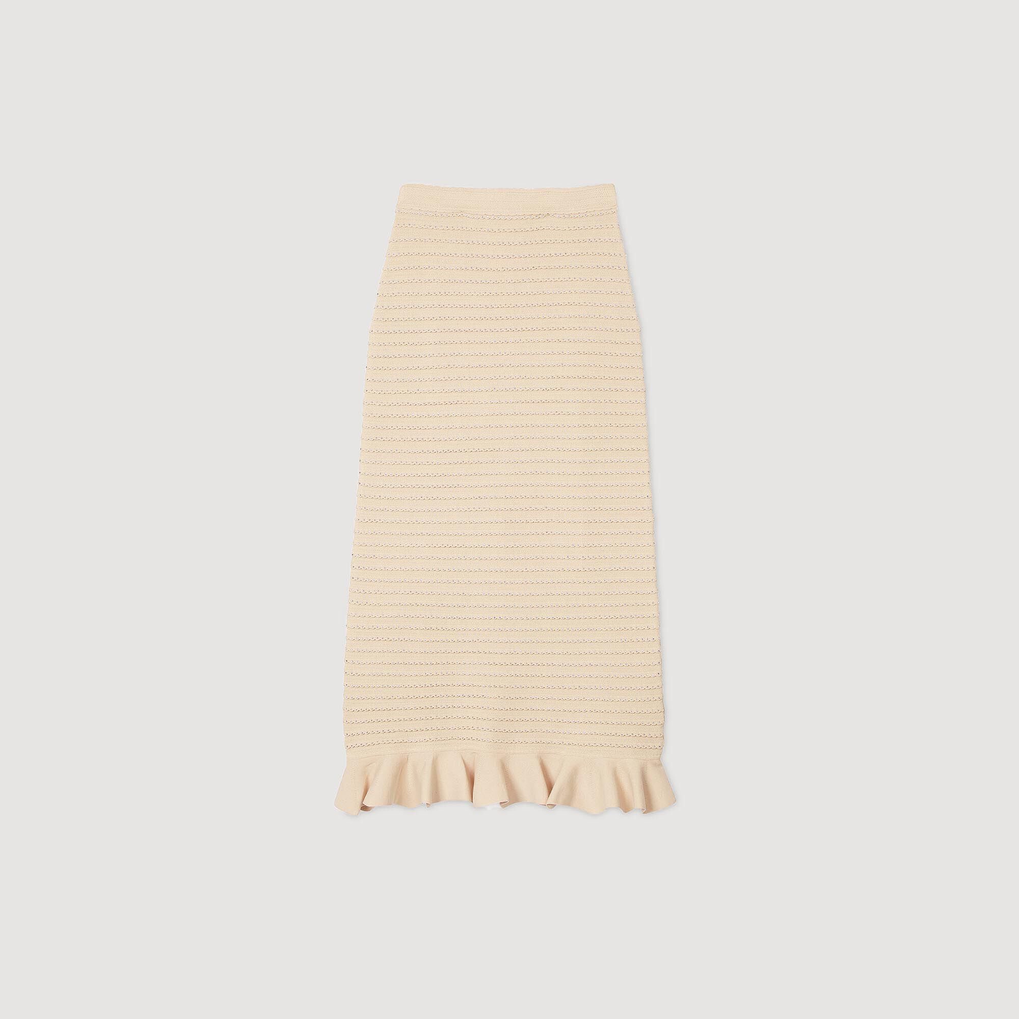 Rhinestone knit maxi skirt