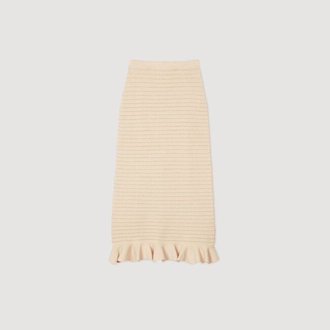 Rhinestone knit maxi skirt