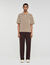 Rope jacquard cardigan shirt