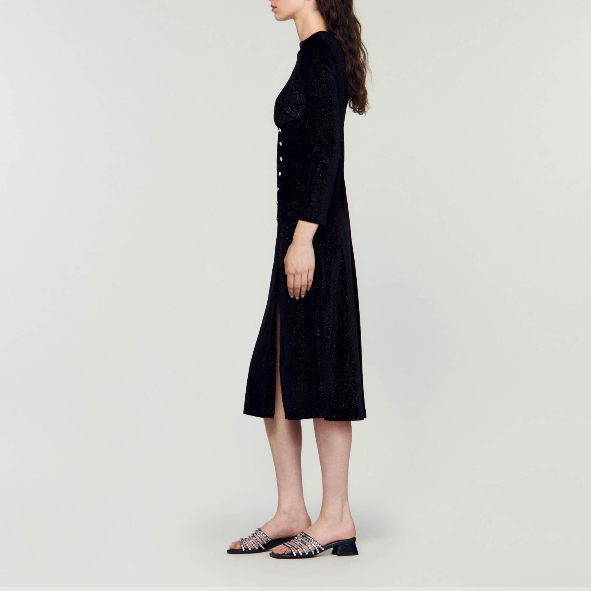 Rhinestone velvet dress