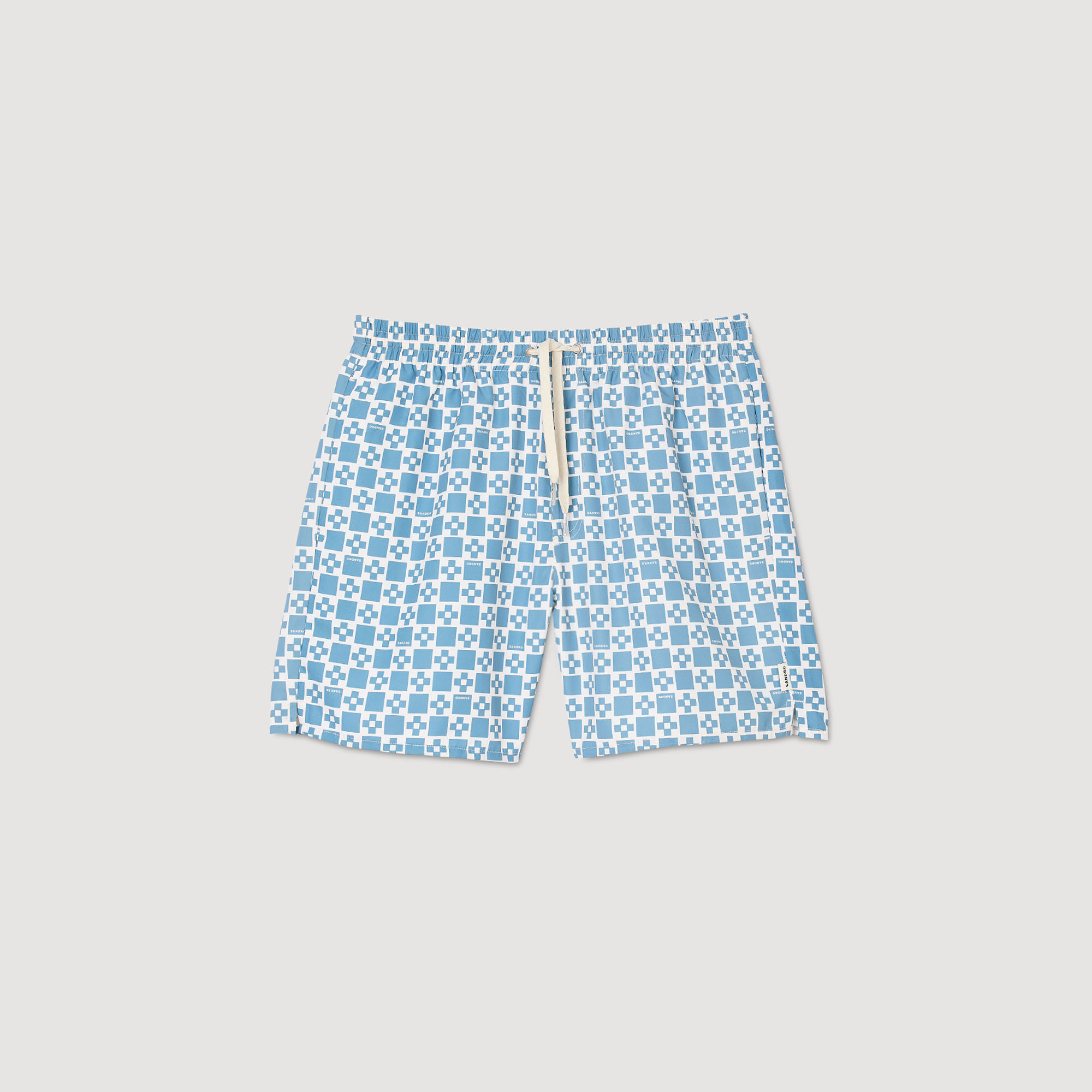 Swimcity☆Zen short pants Square Cross swim shorts blue for Men | Sandro Paris
