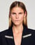 Jacket with rhinestone stripe