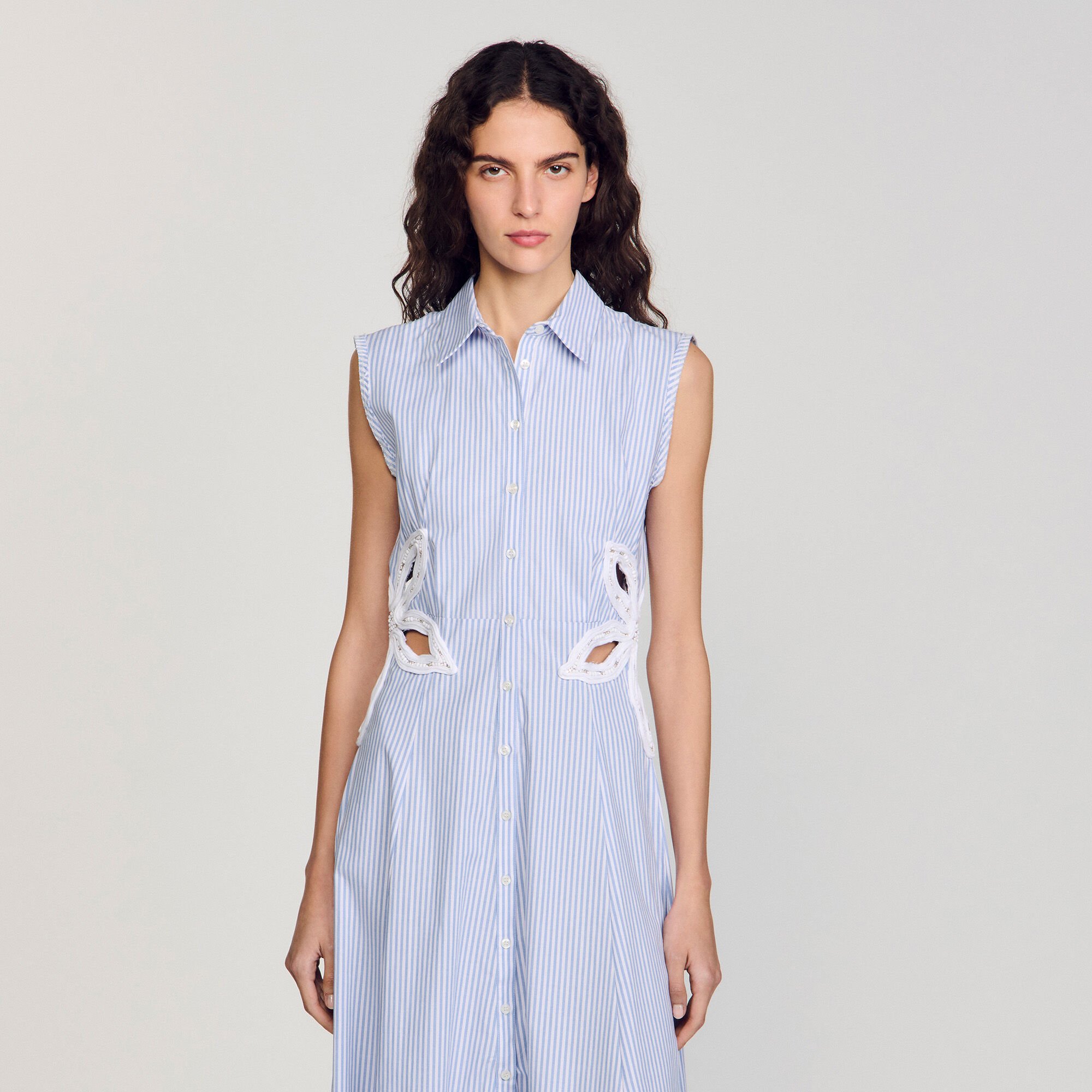Striped Embroidered Dress Striped Embroidered Dress