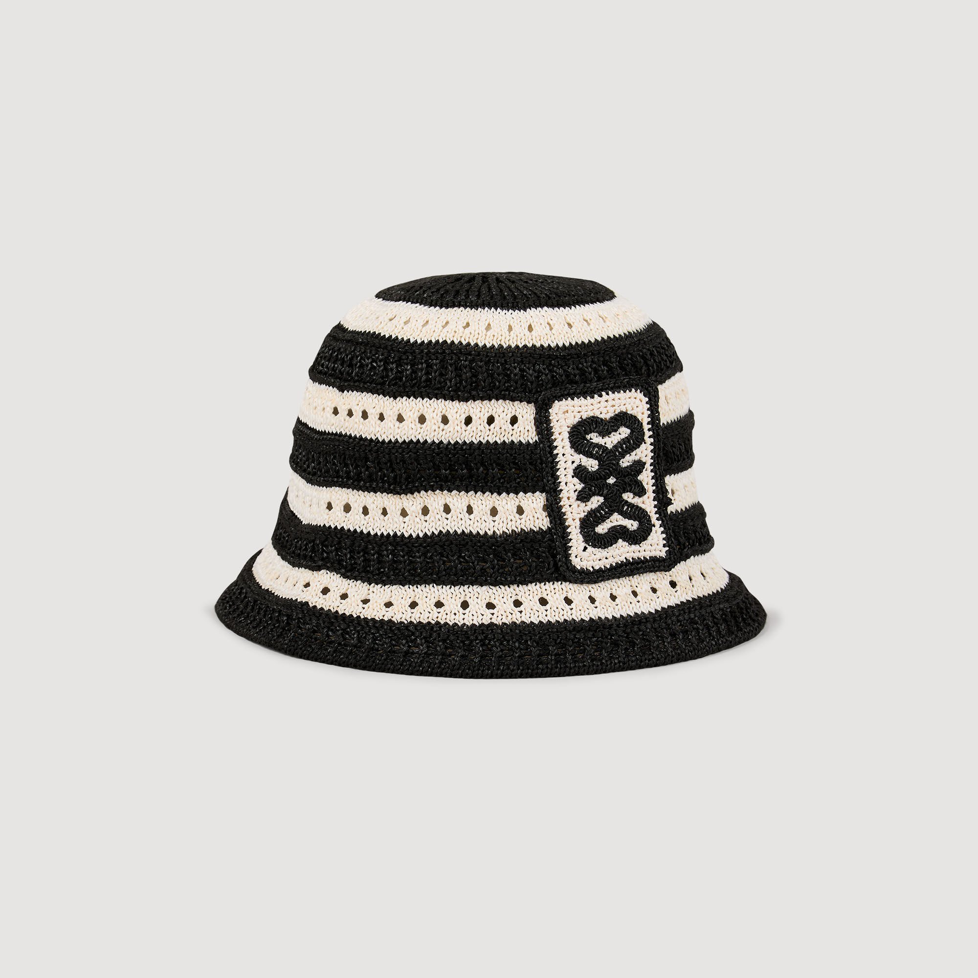 Striped crochet bucket hat