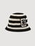Striped crochet bucket hat