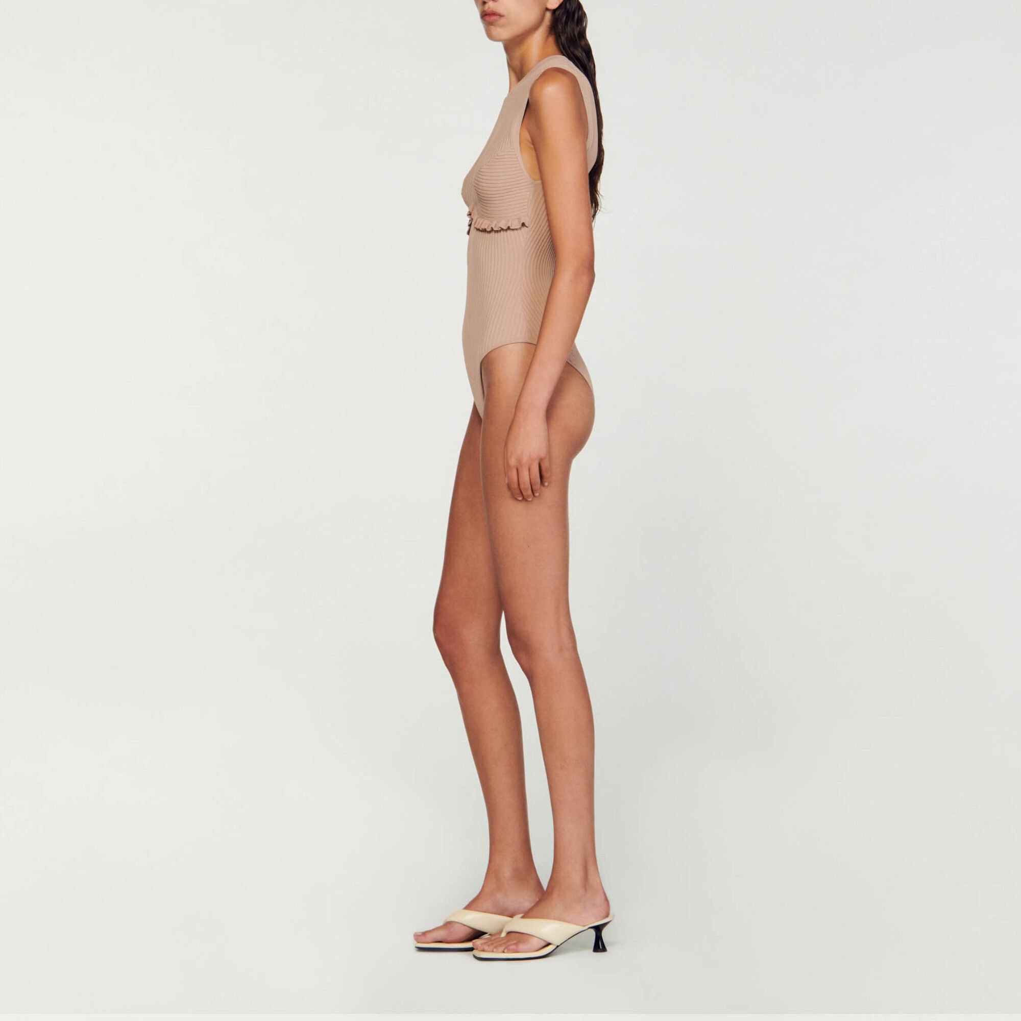Ribbed knit bodysuit 