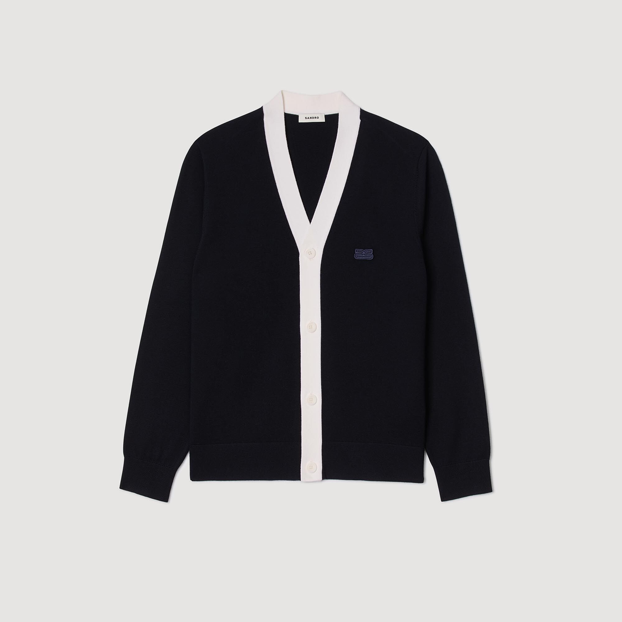 Cardigan with patches