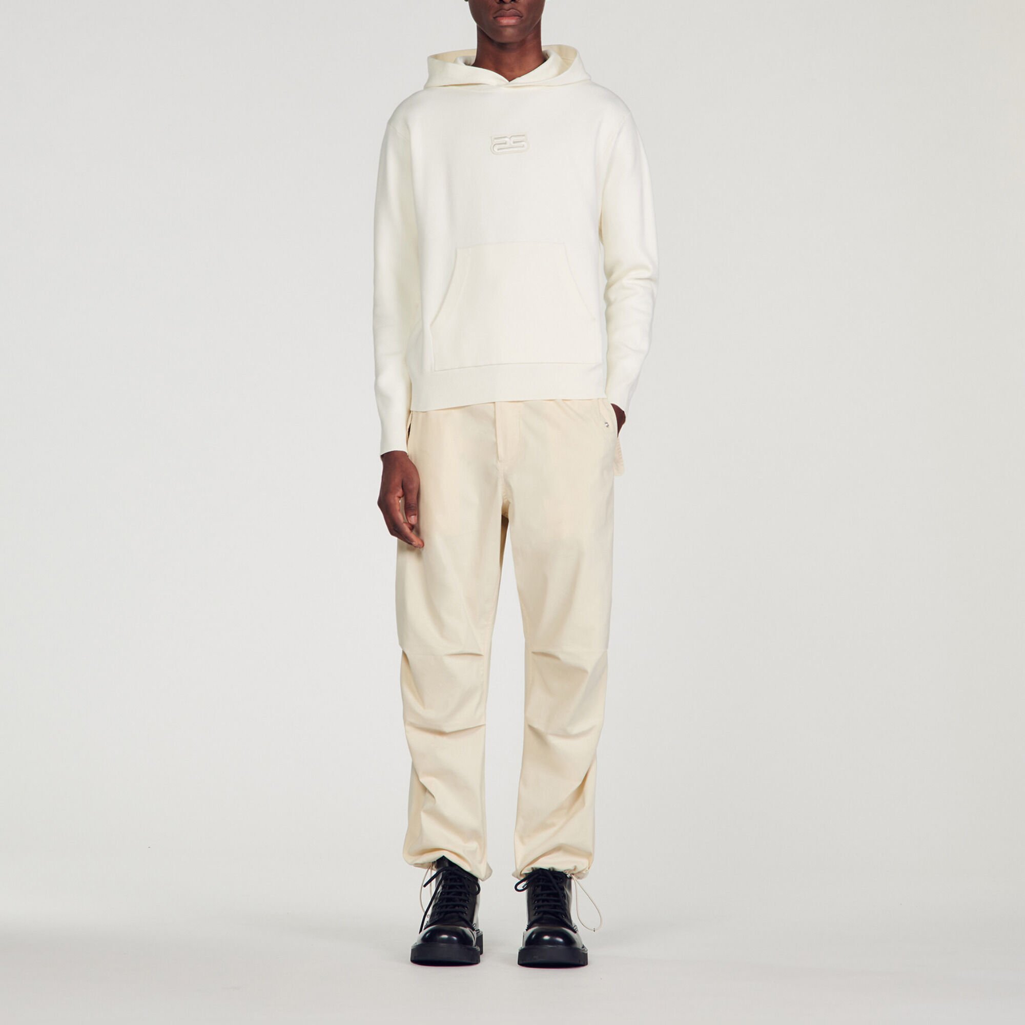 Knit hoodie