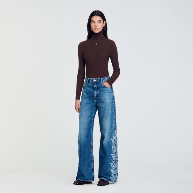 Flared flame jeans